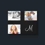 Modern Family Photo Custom Collage Monogram Canvas Print<br><div class="desc">Upload your own photo to create that one-of-a-kind piece! Perfect gift for that special sister in your life. This design was created though digital art. It may be personalized in the area provided by changing the photo and/or text. Or it can be customized by choosing the click to customize further...</div>