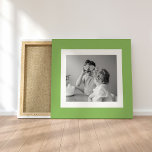 Modern  Family Photo Green Simple Lovely Gift Canvas Print<br><div class="desc">Modern  Family Photo Green Simple Lovely Gift</div>