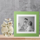 Modern  Family Photo Green Simple Lovely Gift Tile<br><div class="desc">Modern  Family Photo Green Simple Lovely Gift</div>