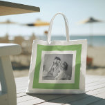 Modern Family Photo Green Simple Lovely Gift Tote Bag<br><div class="desc">Modern Family Photo Green Simple Lovely Gift</div>