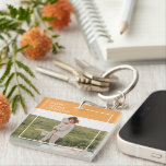 Modern Family Photo& Happy Thanksgiving Day Gift Keychain<br><div class="desc">Modern Family Photo & Happy Thanksgiving
Best Gift For Your Friends And Family,  Personalized Thanksgiving Text With Autumn Colours.</div>