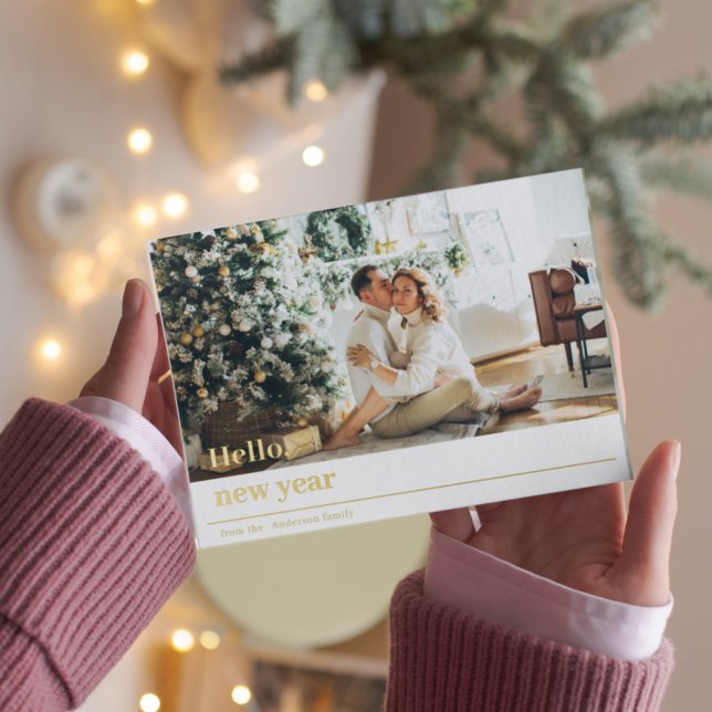 Modern Family Photo | Hello New Year Postcard (Creator Uploaded)