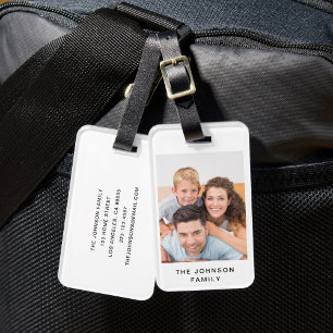 Modern Family Photo Luggage Tag