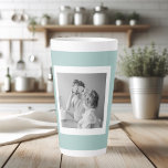 Modern  Family Photo Mint Simple Lovely Gift Latte Mug<br><div class="desc">Modern  Family Photo Mint Simple Lovely Gift</div>