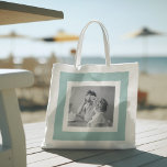 Modern Family Photo Mint Simple Lovely Gift Tote Bag<br><div class="desc">Modern Family Photo Mint Simple Lovely Gift</div>