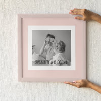 Modern  Family Photo Pastel Pink Simple Gift
