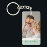 Modern Family Photo & Personalized Name Mint Gift Keychain<br><div class="desc">Introducing the Modern Family Photo & Personalized Name Mint Gift! This unique and thoughtful gift is designed to celebrate and cherish your family's special moments.Give the gift of cherished memories and personalized sweetness with the Modern Family Photo & Personalized Name Mint Gift. It's a meaningful and delightful way to celebrate...</div>