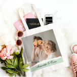Modern Family Photo & Personalized Name Mint Gift Tote Bag<br><div class="desc">Introducing the Modern Family Photo & Personalized Name Mint Gift! This unique and thoughtful gift is designed to celebrate and cherish your family's special moments.Give the gift of cherished memories and personalized sweetness with the Modern Family Photo & Personalized Name Mint Gift. It's a meaningful and delightful way to celebrate...</div>
