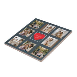 Modern Family Photo Personalized Tile
