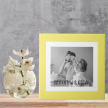 Modern  Family Photo Yellow Simple Lovely Gift Tile<br><div class="desc">Modern  Family Photo Yellow Simple Lovely Gift</div>