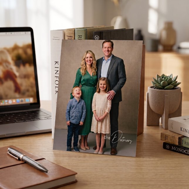 Modern Family Portrait Custom Postcard (Modern postcards for your best moments.)