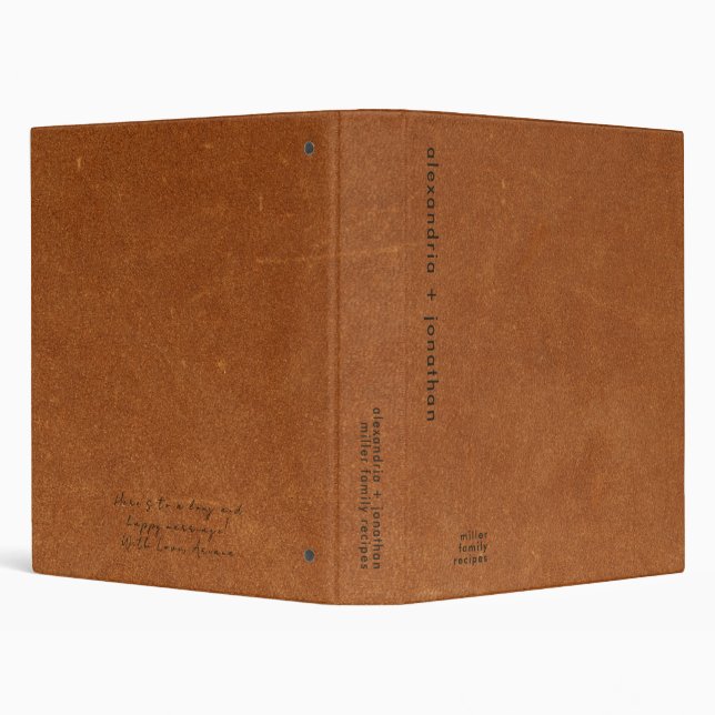 Modern Family Recipe Wedding Gift Message Binder (Background)