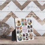 Modern Family Reunion 20 Photo Collage    Plaque<br><div class="desc">Create a lasting memory of your family reunion with this modern and contemporary plaque design. This template allows you to showcase up to 20 of your favourite family photos in a beautifully arranged layout. At the centre, there’s space to feature your family monogram, adding a personalized touch that makes it...</div>