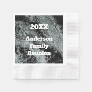Modern Family Reunion Black White Falling Water Napkin