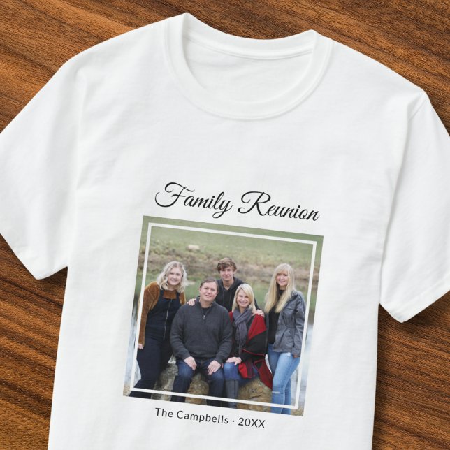 Modern Family Reunion Custom Year Name And Photo  T-Shirt (Creator Uploaded)