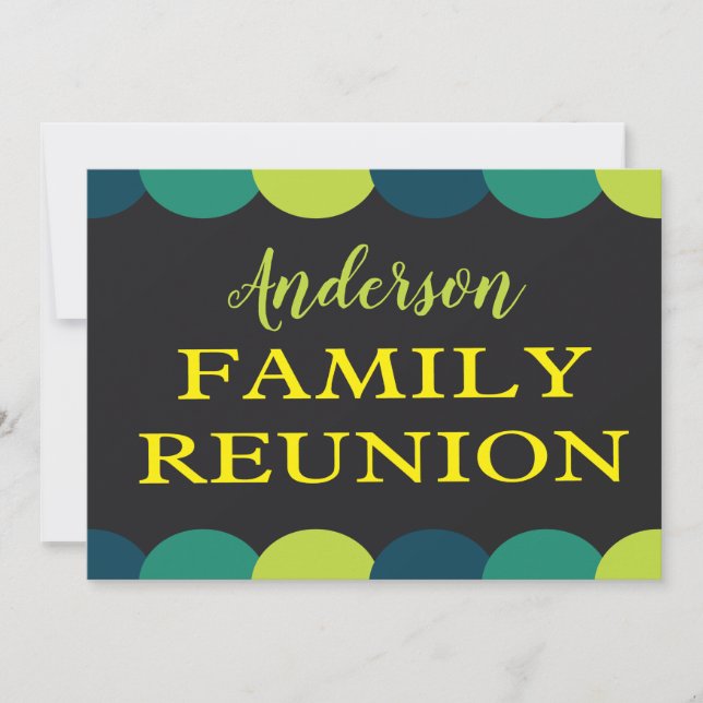 Modern Family Reunion Party Event Announcement (Front)