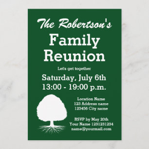 Modern family reunion party invitations