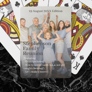 Modern Family Reunion Photo Magazine Cover Playing Cards