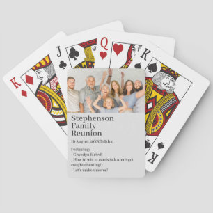 Modern Family Reunion Photo Magazine Cover Playing Cards