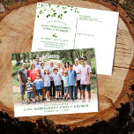 Modern Family Reunion Photo Tree Invitation Postcard<br><div class="desc">Budget-friendly postcard invitations for a family reunion or family gathering event featuring a photo and green tree design. All text is editable to change accordingly for your type of event. ASSISTANCE: For help with design modification or personalization, colour change, resizing, transferring the design to another product or you would like...</div>
