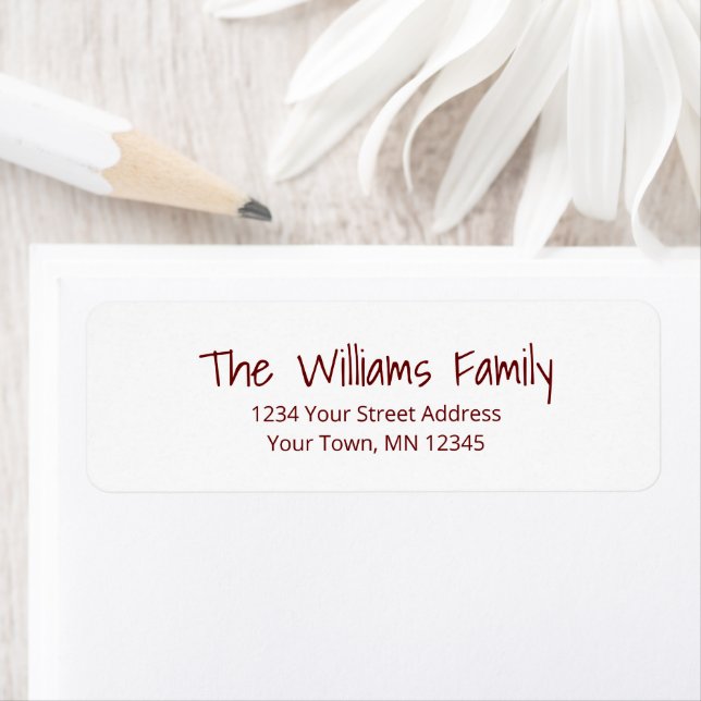 Modern Family Simple Typography Return Address (Insitu)
