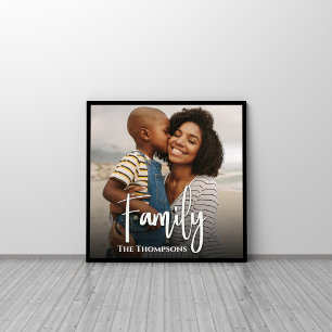 Modern Family Typography Photo Custom Print