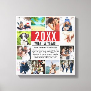 Modern Family Year In Review 12 Photo Collage Canvas Print