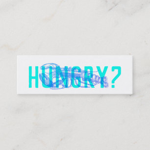 Modern Fancy holografic Seafood delivery Mini Business Card