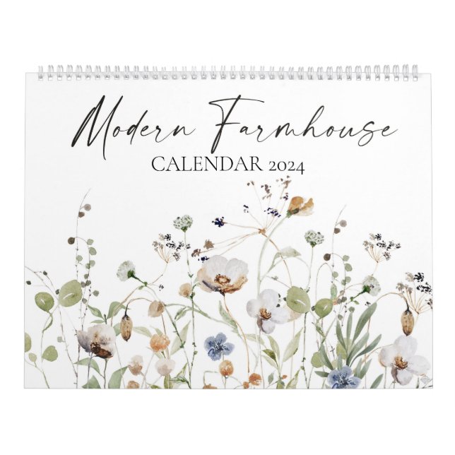 Modern Farmhouse Calendar 2024 (Cover)