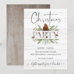 Modern Farmhouse Country Christmas Party Invitation