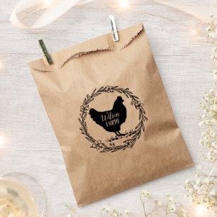Modern farmhouse decorative wreath paper bag