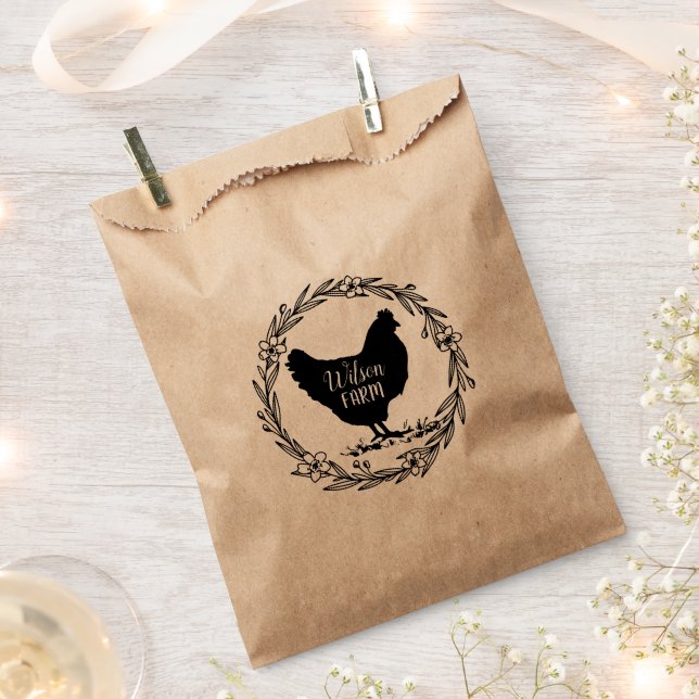 Modern farmhouse decorative wreath paper bag (Clipped)
