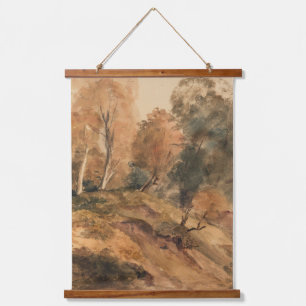 Modern Farmhouse Fall Autumn Landscape Painting Hanging Tapestry