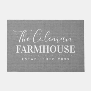 Modern Farmhouse Family Monogram Doormat
