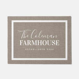 Modern Farmhouse Family Monogram Doormat