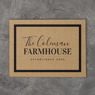 Modern Farmhouse Family Monogram Doormat
