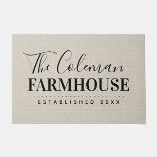 Modern Farmhouse Family Monogram Doormat