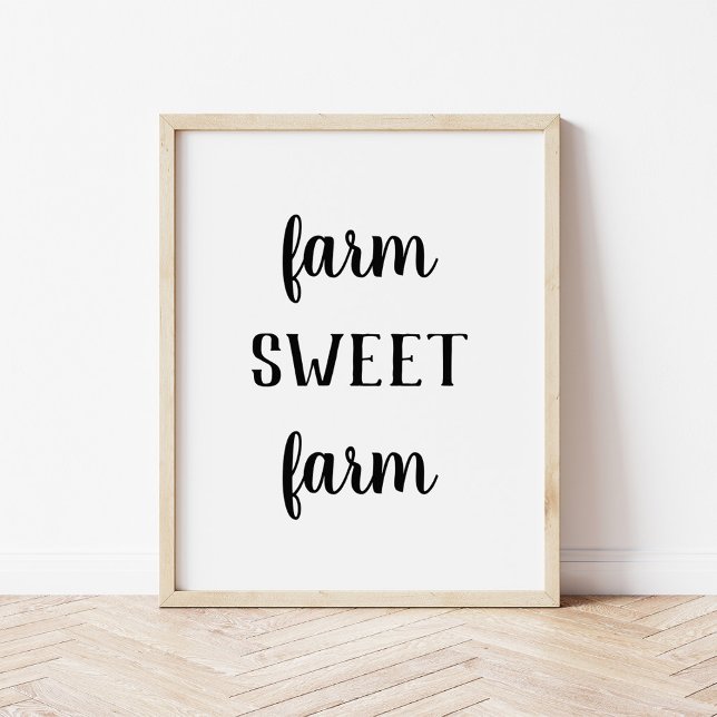 Modern Farmhouse Farm Sweet Farm Print (Creator Uploaded)