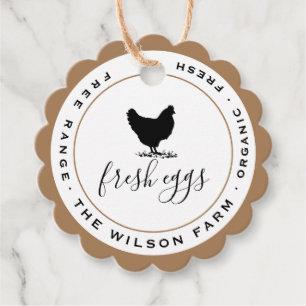 Modern Farmhouse Fresh Eggs Product Tags