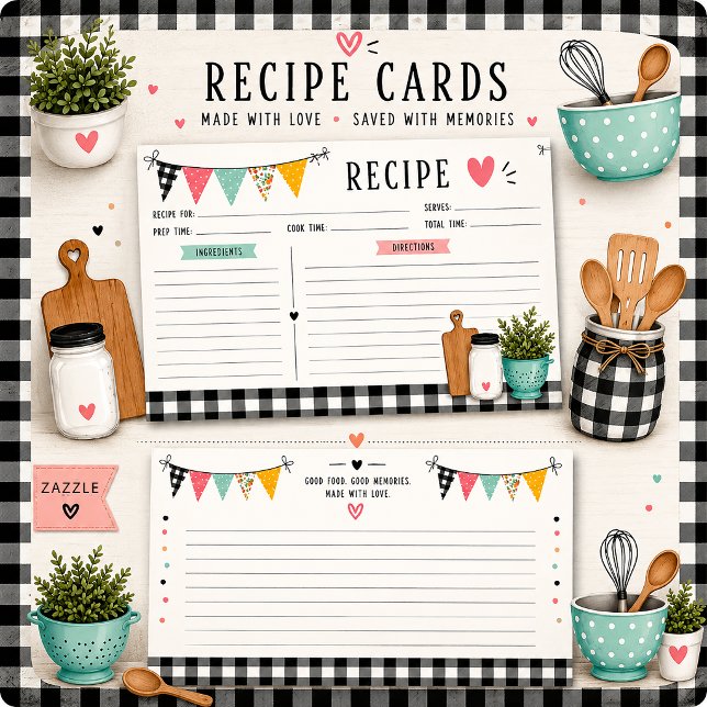 Modern Farmhouse Fun Recipe Cards | (Creator Uploaded)
