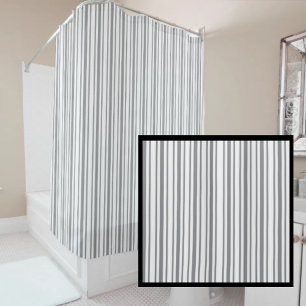 Modern Farmhouse Grey & White Ticking Stripes