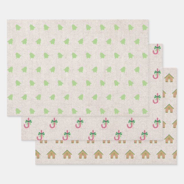 Modern Farmhouse Holiday #2 Wrapping Paper Sheets (Set)