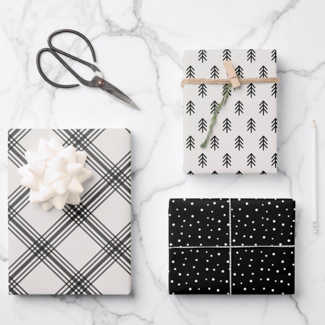Modern Farmhouse holiday wrapping paper (Front)