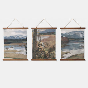 Modern Farmhouse Landscape Art Hanging Tapestry