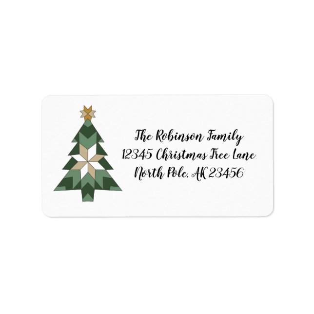 Modern Farmhouse Quilted Return Address Label (Front)
