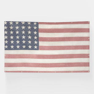 Modern Farmhouse Rustic American Flag Banner
