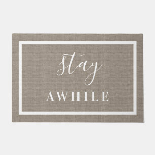 Modern Farmhouse Stay Awhile Doormat