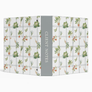 Modern Farmhouse Veggie harvest buffalo plaid ging Binder