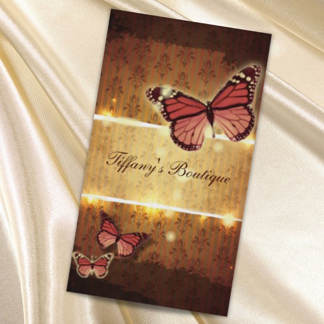 Modern fashion beauty salon stylish butterfly business card (Modern fashion beauty salon stylish butterfly business card)