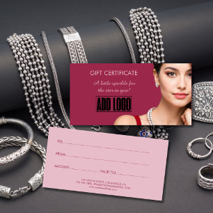 Modern Fashion Jewellery Business Logo Gift Card